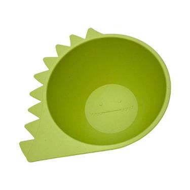 Imagem de Bowl Bebê Dinossauro Bambu Refeição Verde 500ml Alimentação - LYOR