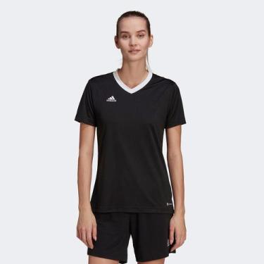 Imagem de Camiseta Adidas Entrada 22 Feminina, Preto, P