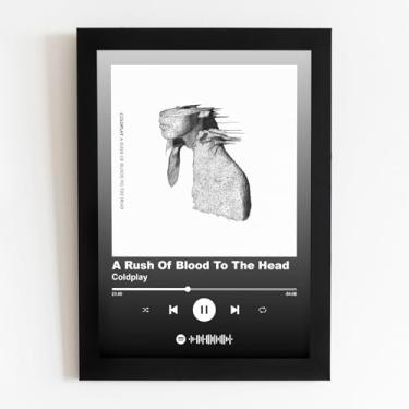 Imagem de Quadro Spotify Álbum A Rush Of Blood To The Head Tam. 15X21cm