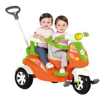 Imagem de Moto Duo Calesita Infantil Carrinho Passeio e Pedal, Colorido