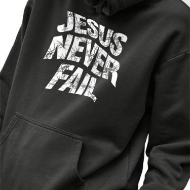 Imagem de Blusa Moletom Genuine Grit Masculino Estampado Algodão 30.1 Jesus Neve