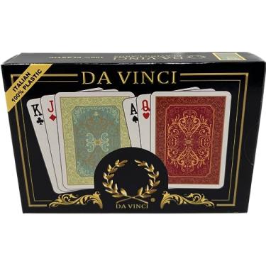 Imagem de DA VINCI Persiano, Italian Baralho 100% plástico, conjunto de 2 baralhos tamanho pôquer, índice regular, com capa rígida e 2 cartas de corte