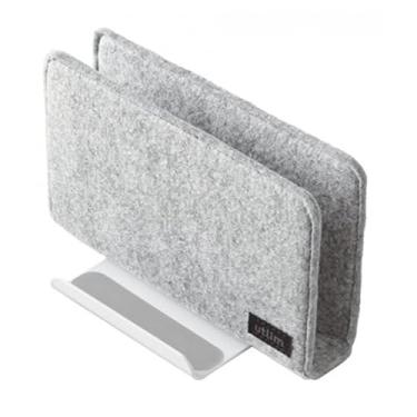Imagem de Suporte vertical para laptop Sonic Utlim para mesa, suporte de base com capa de feltro, organizador de mesa, armazenamento e suporte para todos os MacBooks, laptops Windows, tablets e smartphones,