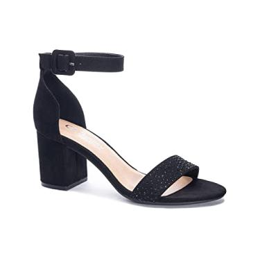 Imagem de Chinese Laundry Sandália feminina de salto Jolly Star Stones, Preto, 40