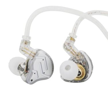 Imagem de Linsoul KZ ZSN PRO 2 Monitor intra-auricular, fones de ouvido HiFi com driver híbrido 1BA+1DD IEM, fone de ouvido com fio, cabo de 2 pinos de 0,75 mm embutido banhado a prata removível para audiófilos