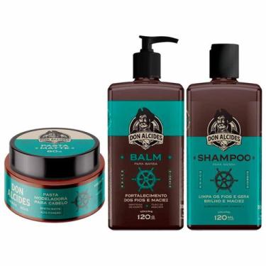 Imagem de Kit Balm Shampoo Barba Pasta Cabelo Calico Jack Don Alcides