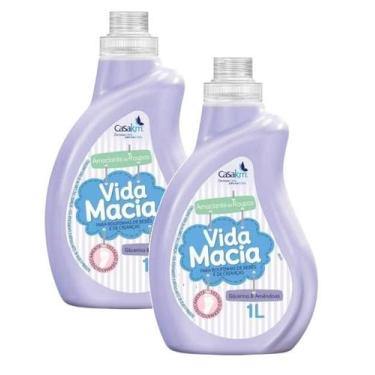 Imagem de kit 2 Amaciante de Roupas Vida Macia Glicerina & Amêndoas 1L