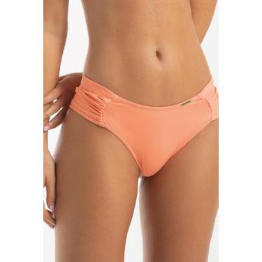 Imagem de Calcinha Biquíni Borboleta Lisa - Cor de Cacau, 48, Mar de coral