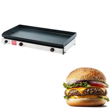 Imagem de Chapa Grill a Gás 50x100cm Dois Queimadores - Malta