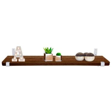 Imagem de Prateleira De Parede Madeira 60cm x 15cm Branca e Villandry - F.A Marc