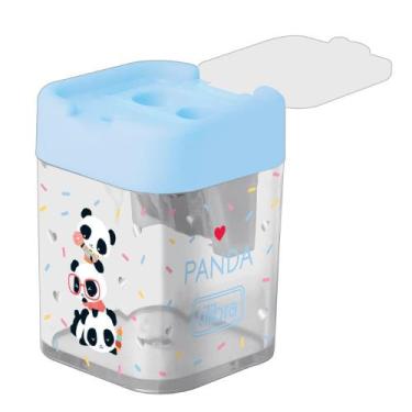 Imagem de Apontador Com Depósito 2 Furos Panda Tilibra