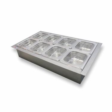 Imagem de Condimentadora 8 Cubas Central Refrigerada Embutida ZPCNR08E - Zepper