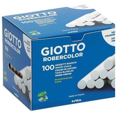 Imagem de Giz Escolar Giotto Robercolor 100 Unidades Branco