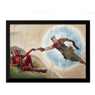 Imagem de Quadro Arte Deadpool 2 Cable Hq Cinema Quadrinhos 42x29cm - Fanarte