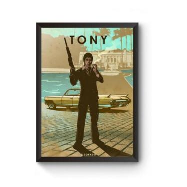 Imagem de Poster Moldurado Car Legends Scarface Quadro - Fanarte