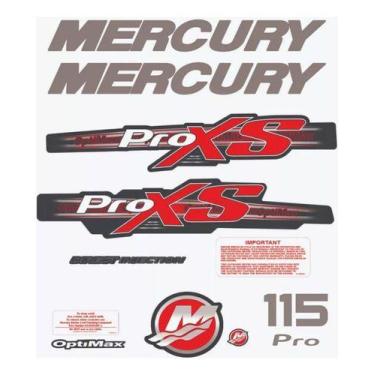 Imagem de Kit Adesivos Mercury Proxs 115 Para Motor De Popa Optimax - SPTS