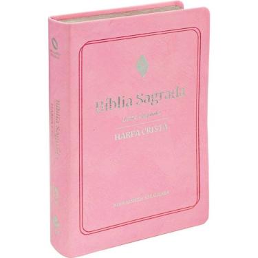 Imagem de Bíblia Sagrada NAA com Harpa Cristã e Letra Gigante Rosa SBB