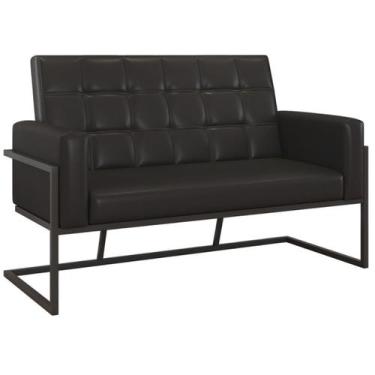 Imagem de Namoradeira material sintético Base de ferro para Escritório Sala de E