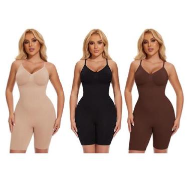 Imagem de Body Macaquinho Cinta Modeladora Bermuda Modela Bumbum - Mariella, Mar