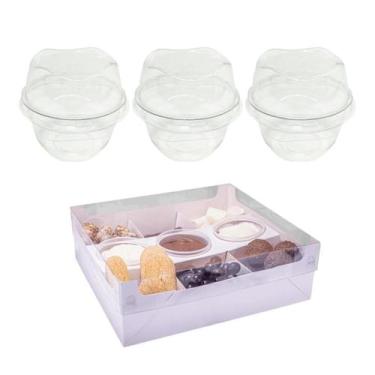 Imagem de Kit 10 caixas fondue branca ideia + 30 potes galvanotek - Ideia Embala