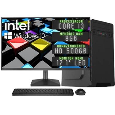 Imagem de Computador Completo 3green Desktop Intel Core i3 8GB Monitor HDMI HD 500GB Windows 10 3D-037