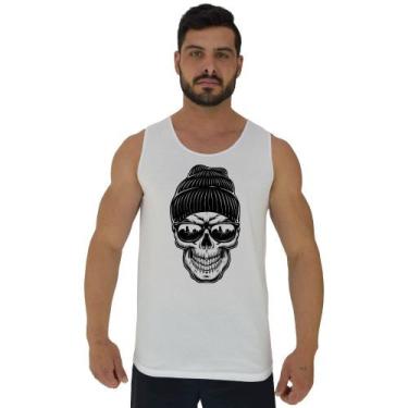 Imagem de Regata Clássica Masculina MXD Conceito Caveira De Gorro, M, Branco