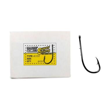 Imagem de Anzol Marine Sports Super Strong 4330 N 8/0 (6,0cm) C/ Farpas - 100 Pe