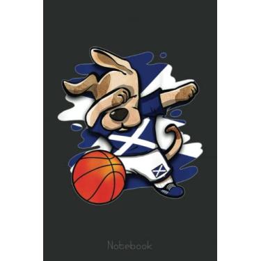 Imagem de Dabbing Dog Scotland Basketball Fans Scottish Sports Notebook: A blank lined basketball notebook 6x9 in 110 Pages that makes a fun basketball gift for ... women's basketball, team basketball gifts