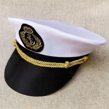 Imagem de Chapéu Boina Quepe Temático Fantasia Carnaval Marinheiro - ShopMix