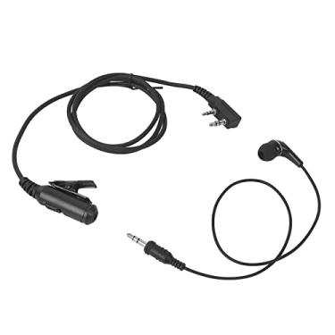 Imagem de Pdflie Fone de ouvido intra-auricular Walkie Talkie com microfone Ptt 2 pinos K1 para fone de ouvido auxiliar de 3,5 mm compatível com Baofeng Kenwood Retevis Arcshell uv-5r 888s hf-f8hp h777 ar-6