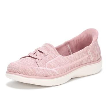 Imagem de Skechers Mocassim feminino flexível e radiante mesclado sem as mãos sem cadarço, Blush, 41