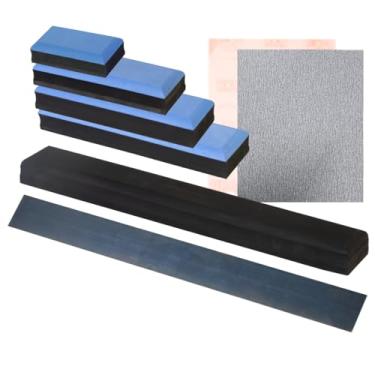 Imagem de Pintando Carro, 5 Tacos Lixador Manual De Eva E Régua E Duas Lixas Adesivas Quantidade de cascalhos:0;Cor:Azul