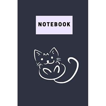 Imagem de Notebook (Lined paper) - art line cat blank lined notebook journal for lover cats: Cute notebook, Composition Notebook to Draw and Write In School, High school and College (6 x 9 Size) - Matte Cover