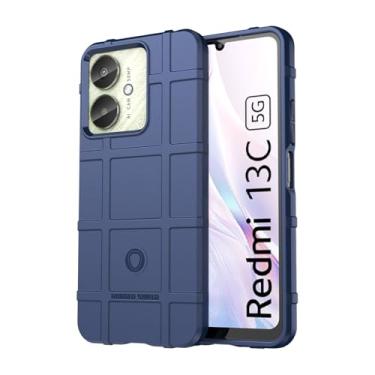 Imagem de Zoeirc Capa para Redmi 13C 4G/5G/Poco C65/Poco M6 5G/para Redmi 13R 5G, capa de TPU resistente à prova de choque de grau militar e capa de proteção para lente de câmera para Xiaomi Redmi 13C azul