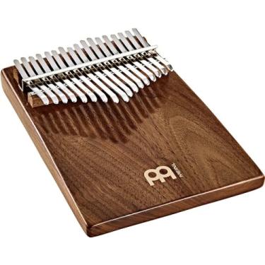 Imagem de Piano de polegar Kalimba, 17 chaves de aço com corpo de nogueira preta sólida — C grande escala — Inclui martelo de afinação e capa, para terapia de cura do som, ioga e meditação