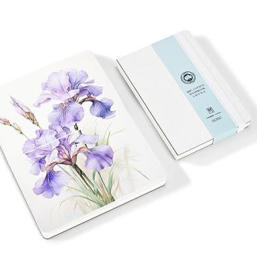 Imagem de Lightwish Caderno de aquarela, papel de aquarela prensado a quente, 100% algodão, 63,5 kg/300 g/m², sem ácido, 24 folhas de caderno de esboços de 13 x 19 cm para adultos, estudantes e crianças