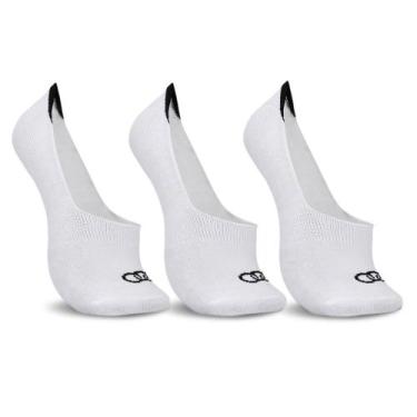 Imagem de Meia Ultra Invisível Olympikus Feminina - Pacote com 3 Pares, Branco, 