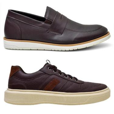 Imagem de Kit Mocassim Oxford + Sapatênis Masculino Confortável e Leve - Bkarell