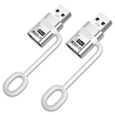 Imagem de CYBERBEANS Adaptador USB A para USB C, pacote com 2, 5 Gbps USBA 3.0 macho para tipo C fêmea USBC conversor Typec para iPhone 16/15 Pro Max, Samsung S24/S23, MacBook Pro/Air, iPad Pro, laptops,