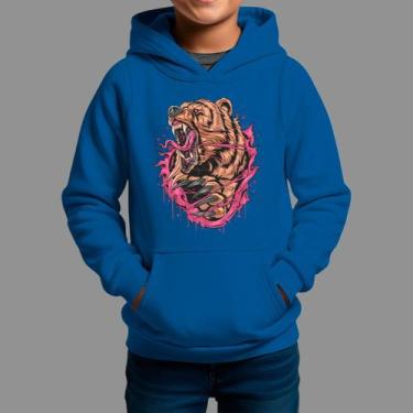 Imagem de Moletom Canguru Infanto Juvenil Algodão Casual Moda De Rua Tecido Maci