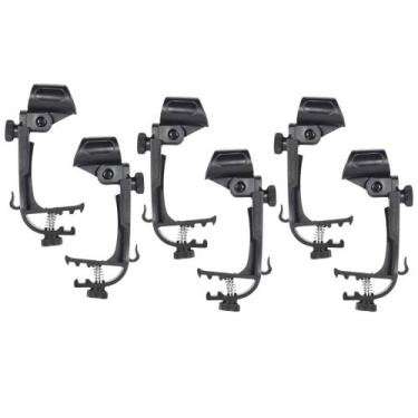 Imagem de 6 Suportes Microfone Para Bateria E Percussão Tipo Clamp - Smart Acess