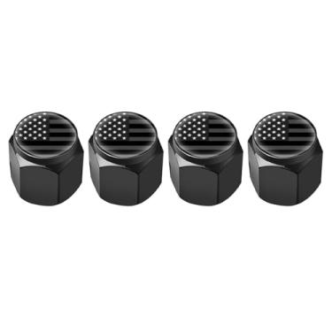 Imagem de 4 peças de tampas de haste de válvula de pneu, tampa de válvula de ar de metal, tampas de haste de roda de carro de alumínio, capas de haste universais para carros, caminhões, bicicletas,