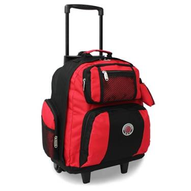 Imagem de World Traveler Mochila com rodinhas Transworld de 55 cm, vermelha, Vermelho, 22-Inch, Mochila com rodinhas Transworld de 56 cm