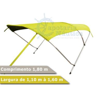 Imagem de Capota Toldo Nautico 3 Arcos para Lanchas, Barcos de Aluminio e Botes 