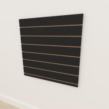 Imagem de Painel canaletado 18mm Preto Texturizado altura 90 cm comp 90 cm - E-n