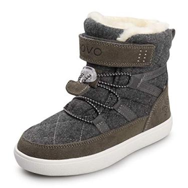 Imagem de Botas de Neve para Meninos UOVO Botas de Inverno Infantis Impermeáveis Inverno Botas de Neve para Meninos Quentes e Resistentes ao Deslizamento Externo (Meninos Pequenos/Meninos Grandes), Gray-one, 12.5 Little Kid