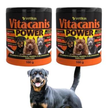 Imagem de Kit C/2 Suplementos Vitaminicos Alimentar Vitacanis Power 100 Para Cãe