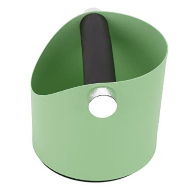 Imagem de Balde de escória de café preciso grande capacidade para casa pequena antiderrapante máquina de café caixa de pó balde de reciclagem de escória para cozinhas domésticas metal (verde)