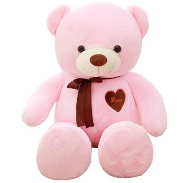 Imagem de Urso De Pelúcia Gigante 1M Com Laço Para Decoração Presente Amor (Rosa)