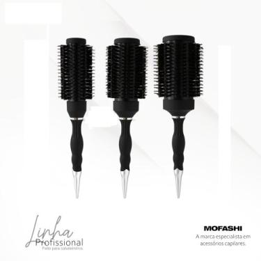 Imagem de Kit Escovas Térmica Carolina Profissional Metalizada Cerdas Mistas Jav